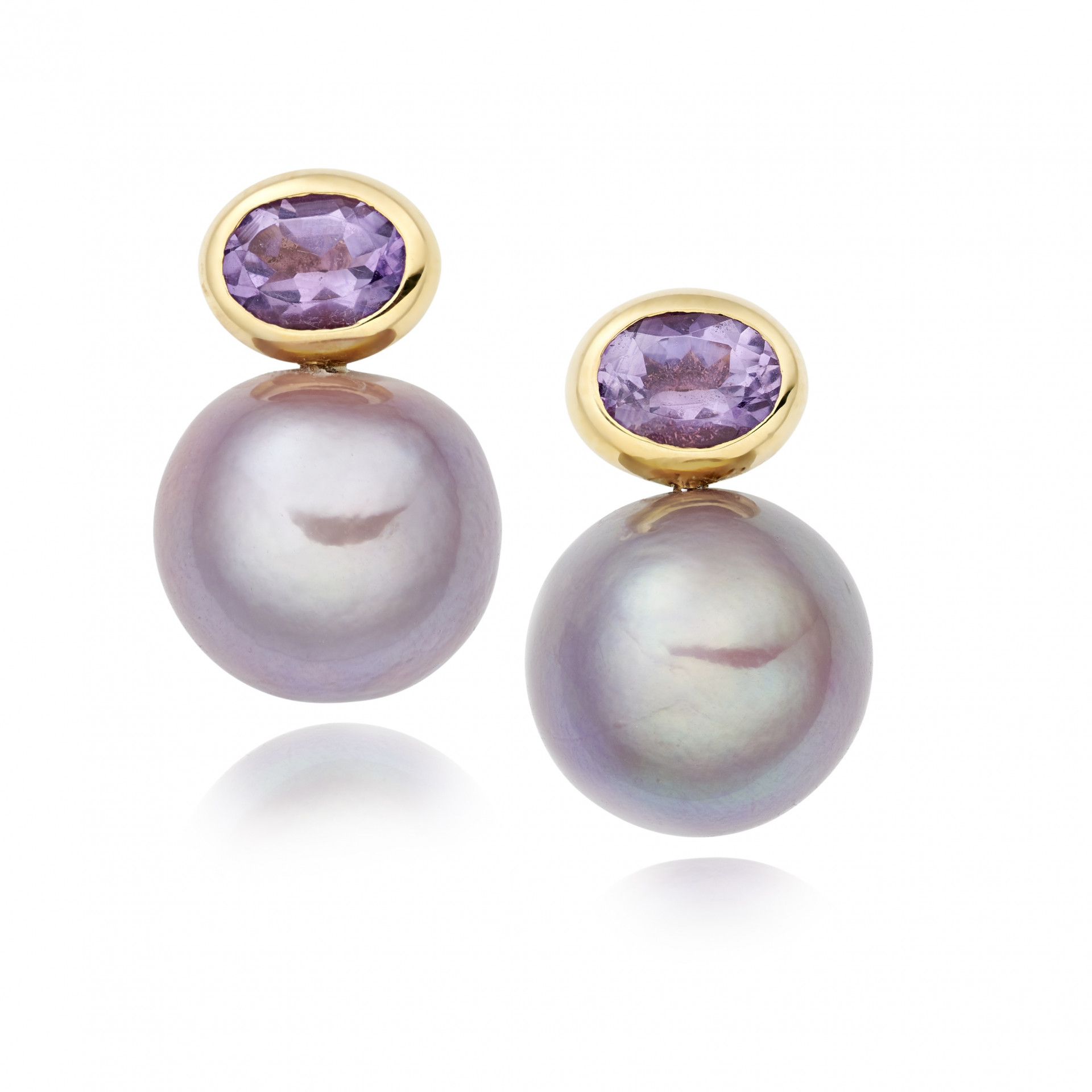 Pearl Jewelry - 2-Piece Set of 8 - 8.5mm White Cultured Freshwater Pearl,  Diamond, Tanzantie & Amethyst Stud Earrings & Ring in Sterling Silver -  Discounts for Veterans, VA employees and their