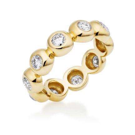 Platinum Black Camilla Eternity Diamond Ring