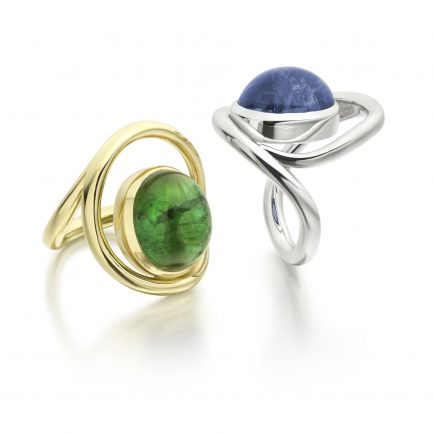 Pink Tourmaline Wave Ring