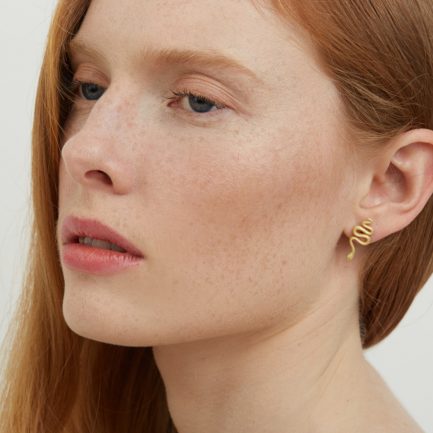 Mini Gold Snake Earrings