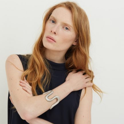 Sterling Silver Snake Cuff