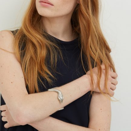 Sterling Silver Snake Cuff