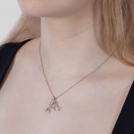 Diamond Coral Twigs Pendant