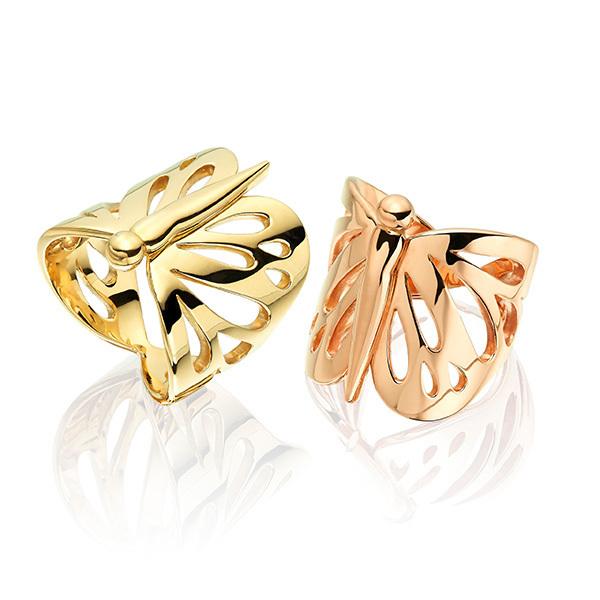 Bee wing rings in 18 carat gold